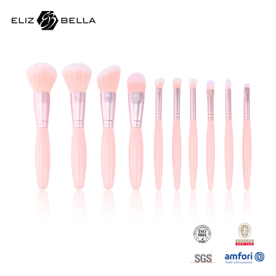 Ergonomik 10 pcs Mini Seyahat Makyaj fırça seti Plastik sap