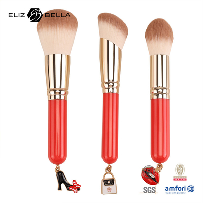 3pcs Ahşap Talip Temel Kozmetik Fırça Set Sentetik Saç Makyaj Araçları OEM ODM