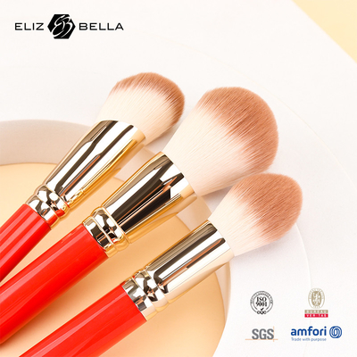 3pcs Ahşap Talip Temel Kozmetik Fırça Set Sentetik Saç Makyaj Araçları OEM ODM