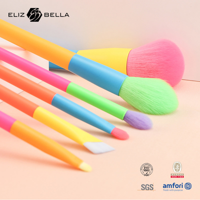 12 pcs renkli plastik sap ve alüminyum ferrule güzellik kozmetik fırça seti örnek
