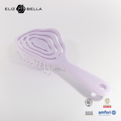 Özel Logo Islak ve Kuru Kavisli Ventilasyon Saç Masajı Saç fırçası Kare Paddle Detangle Saç fırçası Kıvırcık saç için