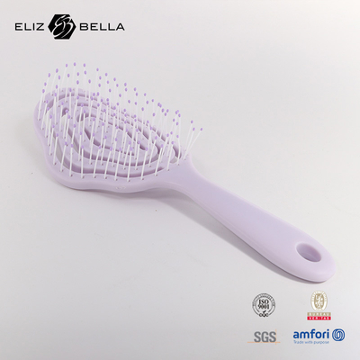 Özel Logo Islak ve Kuru Kavisli Ventilasyon Saç Masajı Saç fırçası Kare Paddle Detangle Saç fırçası Kıvırcık saç için