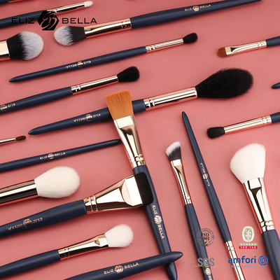 Toptan 24 pcs Ahşap El Makyaj Fırça Set Kendi Marka Kozmetik Fırça Set