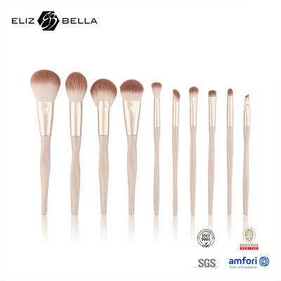 Premium 10-Piece Travel Makeup Brush Set with Latest Design – Soft Synthetic Bristles, Ergonomic Handles for Flawless Blending & Easy Portability