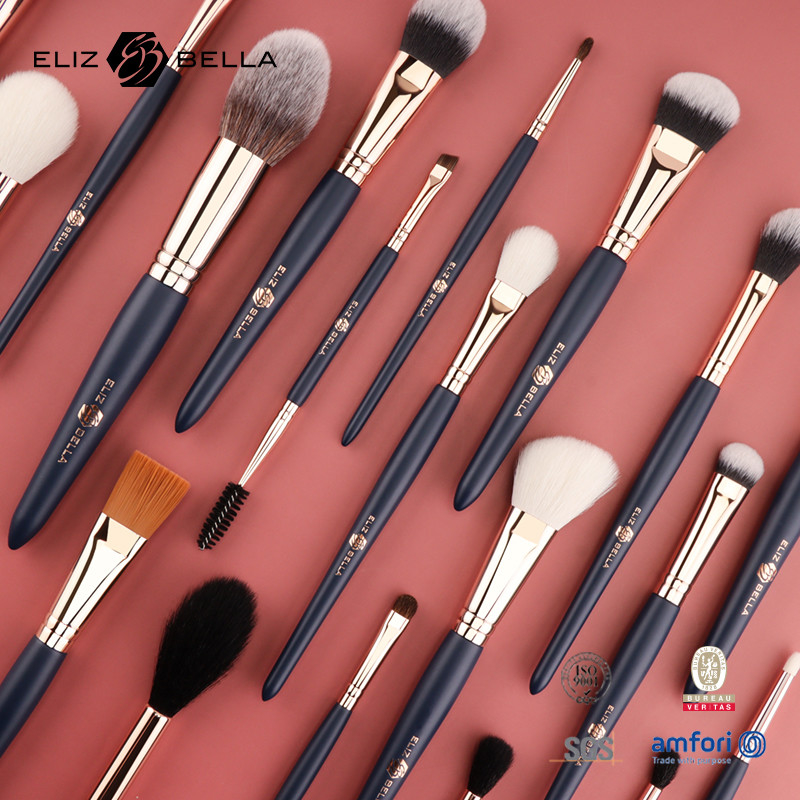 Toptan 24 pcs Ahşap El Makyaj Fırça Set Kendi Marka Kozmetik Fırça Set